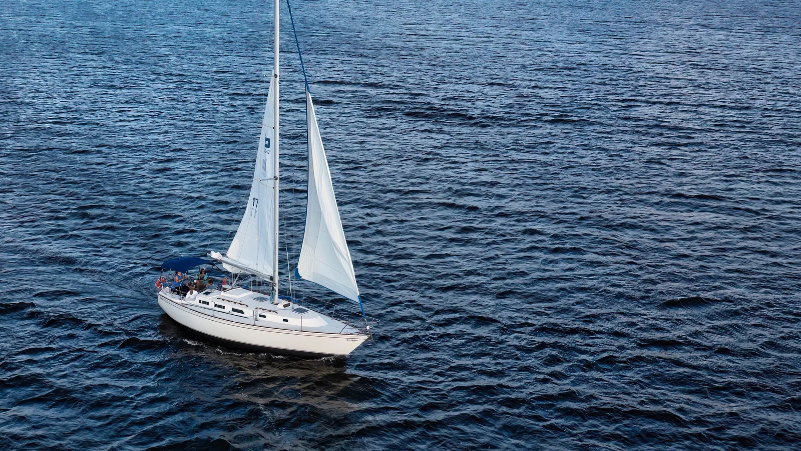 Bateau de croisière naviguant en mer