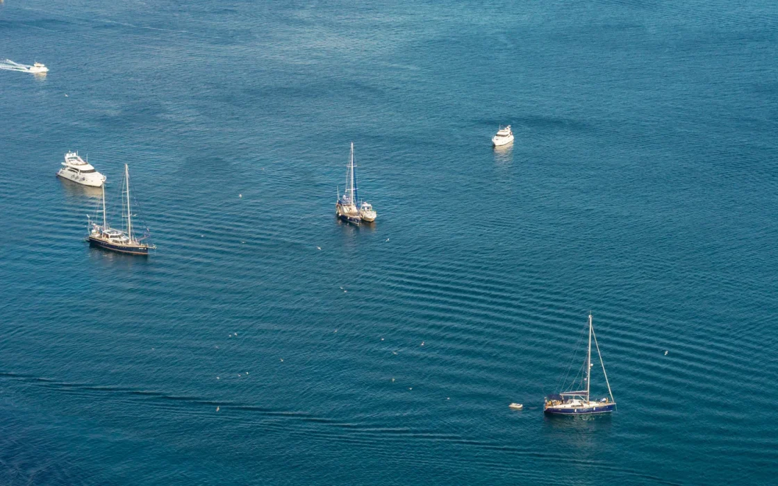 Bateau de croisière naviguant en mer
